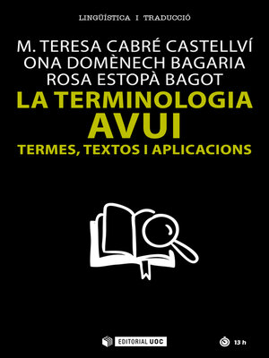 cover image of La terminologia avui